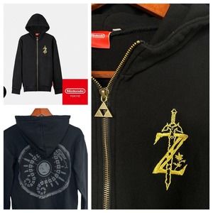 Nintendo Store TOKYO JAPAN Legend Of Zelda Limited Edition Black Hoodie Gamer